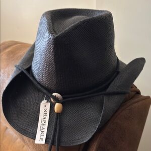Black Shapeable Cowboy Hat